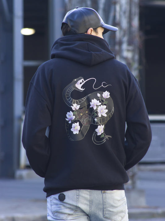 Hoodie Snake Black Sakura